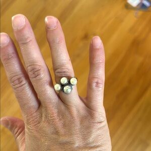 Elegant Sterling Silver Pearl Ring